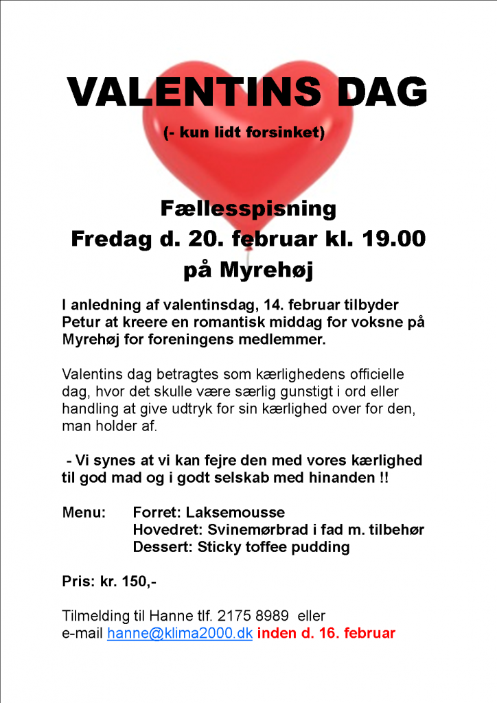 Valentin plakat